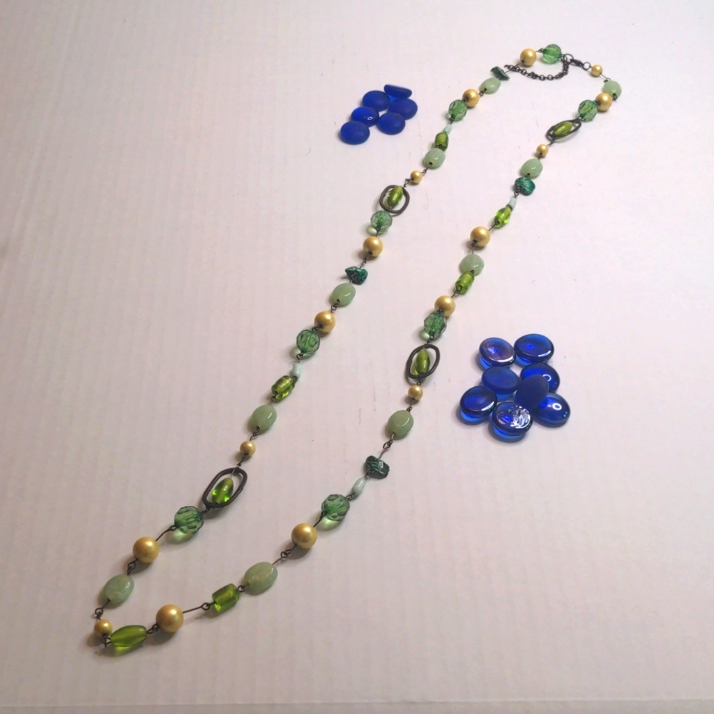 Bronze beaded necklace